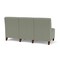 Lesro Siena Armless 3 Seat Tandem Seating No Center Arms, Walnut, RS NightSky Back, MD Farro Seat SN3102 - alternate 3